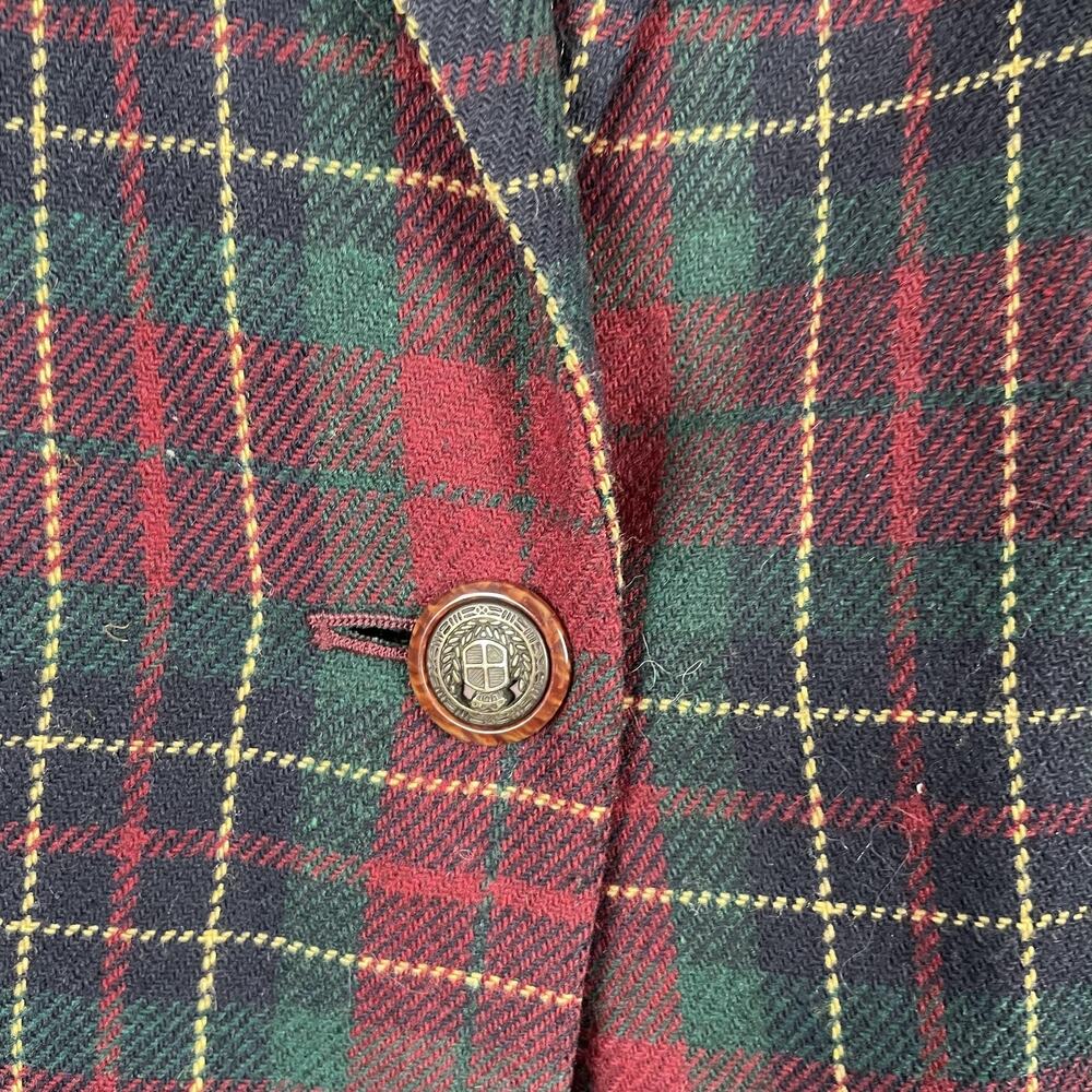 Sag Harbor Blazer Womens 24W Multicolor Wool Tweed Lined Pockets Button - Picture 2 of 7